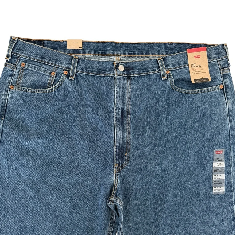 Levi's Men's 550 Jeans Relaxed Fit Big & Tall Size 46x34 NWT
